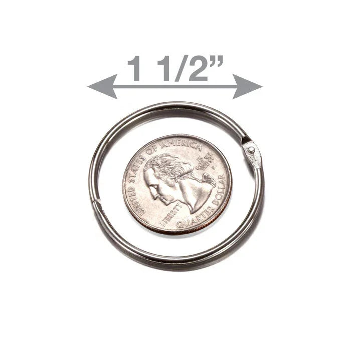1 1/2-inch diameter loose leaf rings