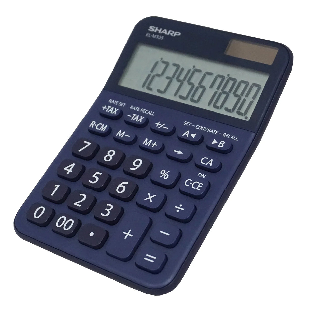 10-digit extra large desktop calculator with big keys and angled display