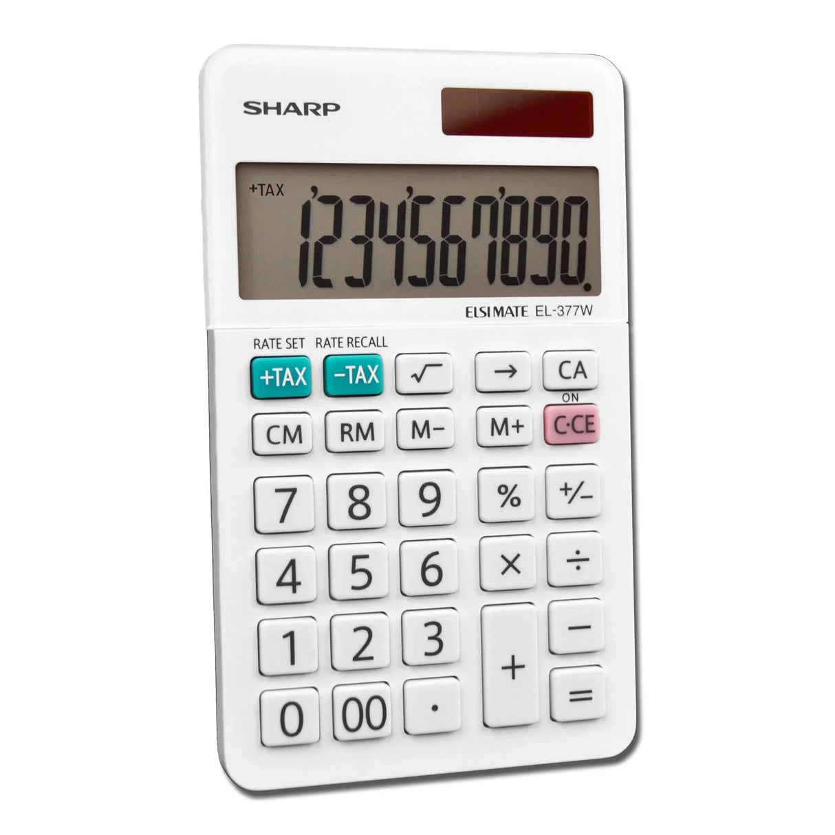 Sharp EL-377W desktop calculator with tax functions, ideal for office and school use