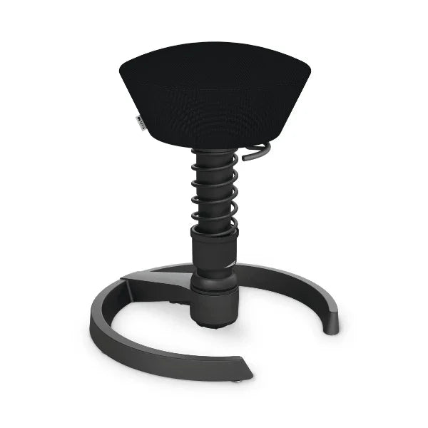 Aeris Swopper Ergonomic Office Stool with Glides in Black