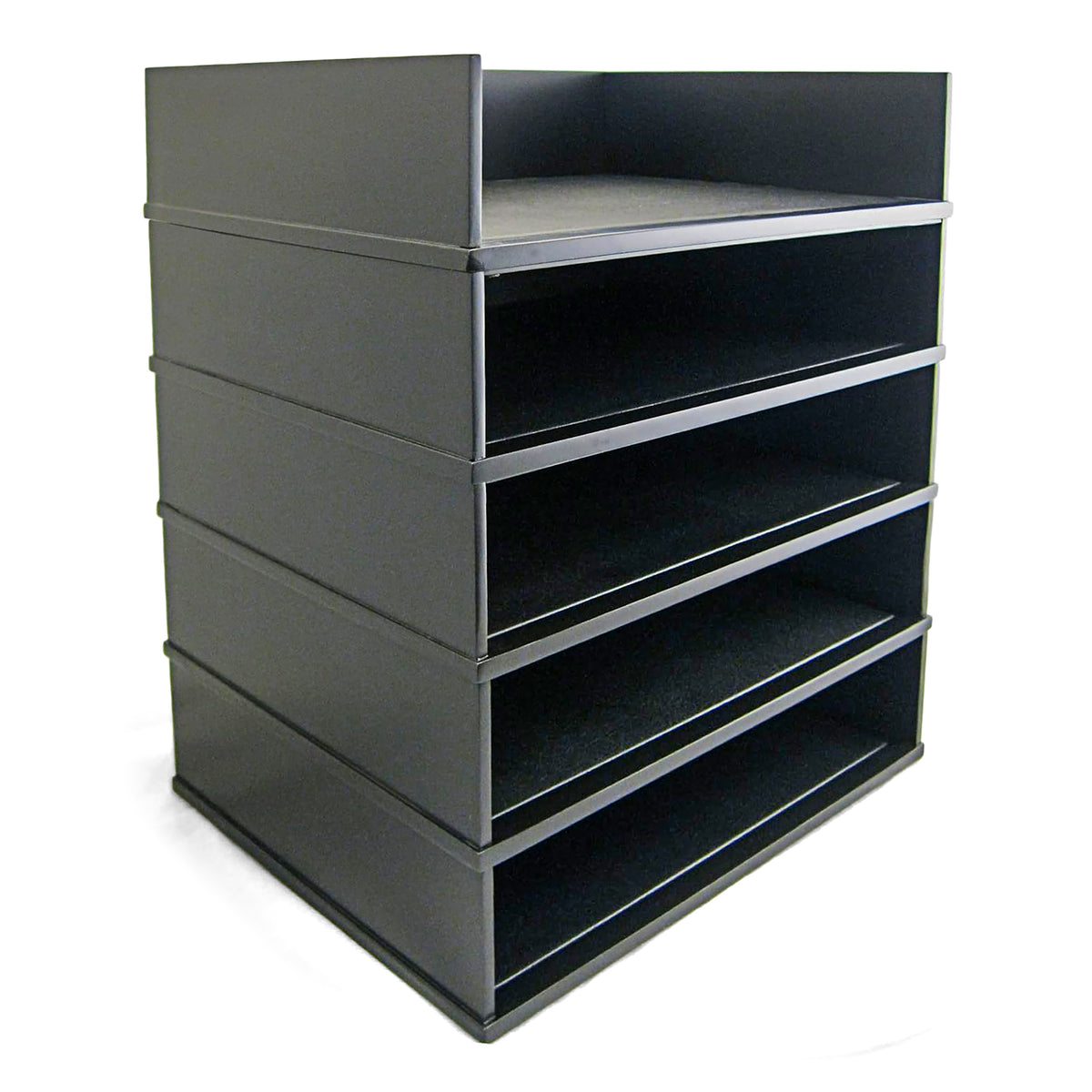 VICTOR® Stacking Letter Tray Desk Organizer – Solid Wood Side-Load Paper Tray - Stackable up to 5 High