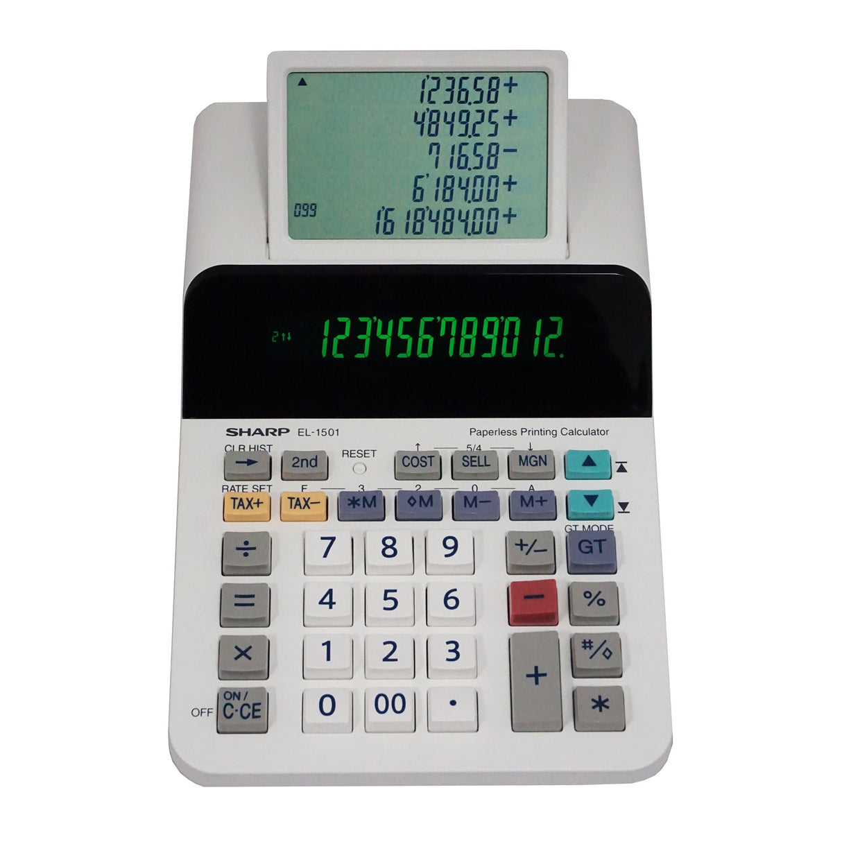 12-Digit Compact Paperless Printing Calculator