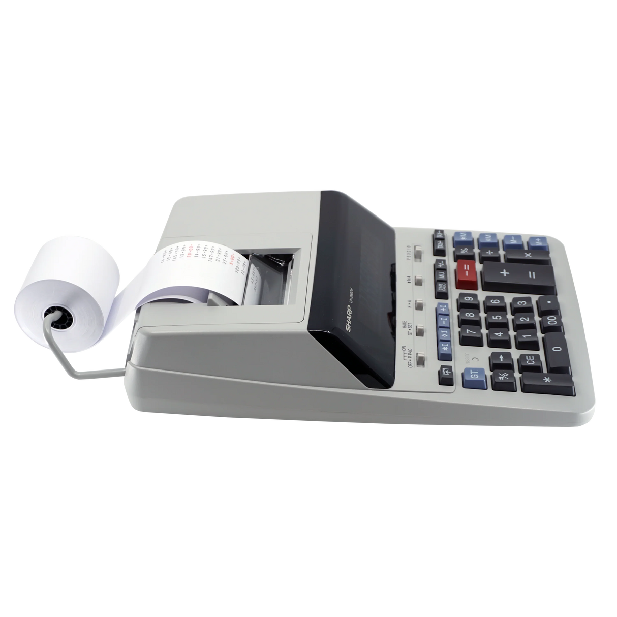 12-digit heavy duty printing calculator with paper roll and large numeric keypad
