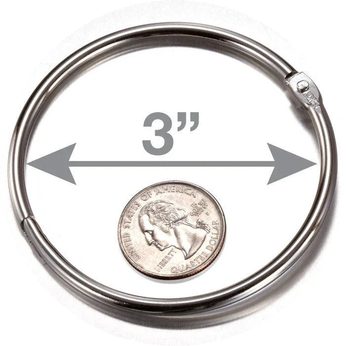 3-inch diameter loose leaf rings, Blister Card