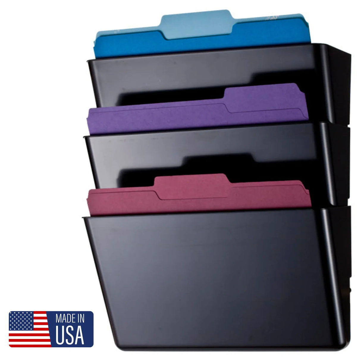 3-Pack Officemate® Letter Wall File - Black