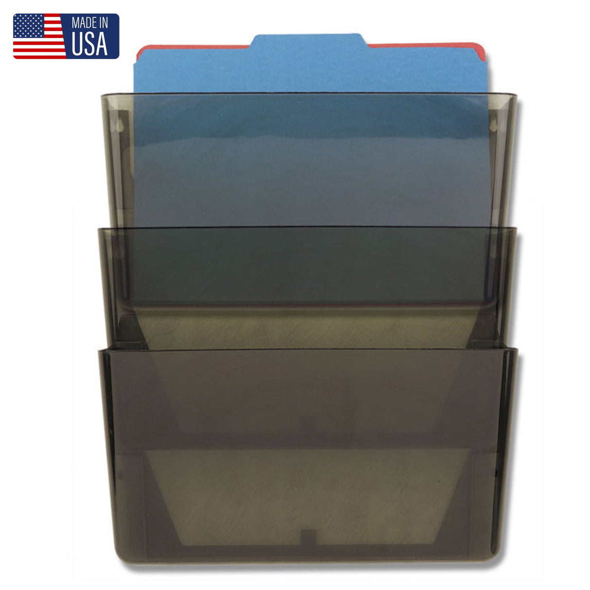 3-Pack Officemate® Letter Wall File - Gray