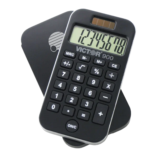 8 Digit Pocket Calculator with Slide-On Cover