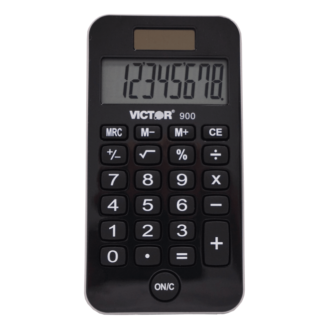 8 Digit Pocket Calculator with Slide-On Cover