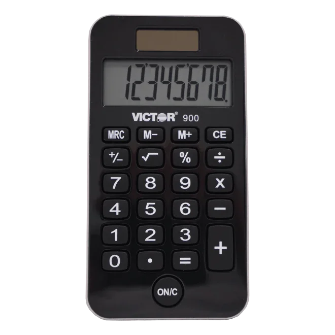 8 Digit Pocket Calculator with Slide-On Cover