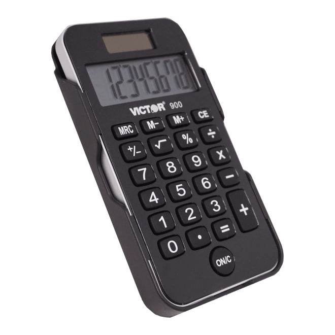 8 Digit Pocket Calculator with Slide-On Cover