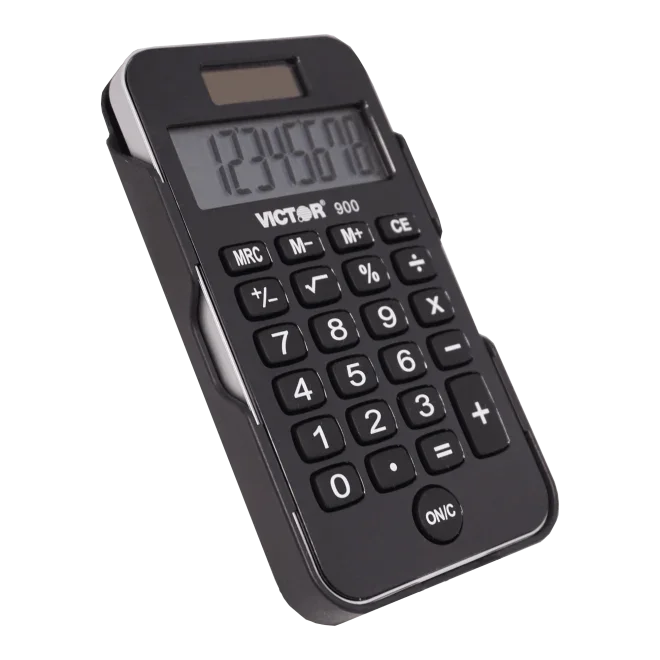 8 Digit Pocket Calculator with Slide-On Cover