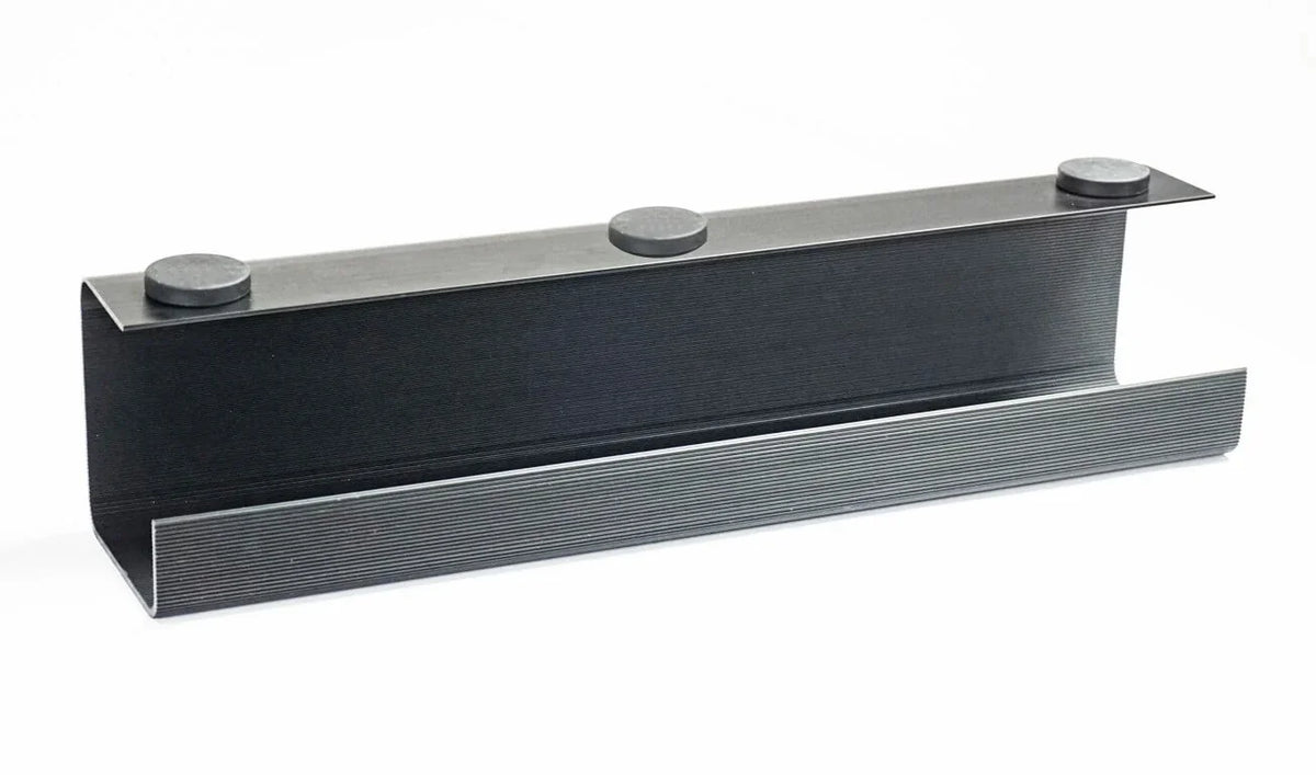Officemate® MagnetPlus Magnetic Cable Tray in black with magnetic mounting pads