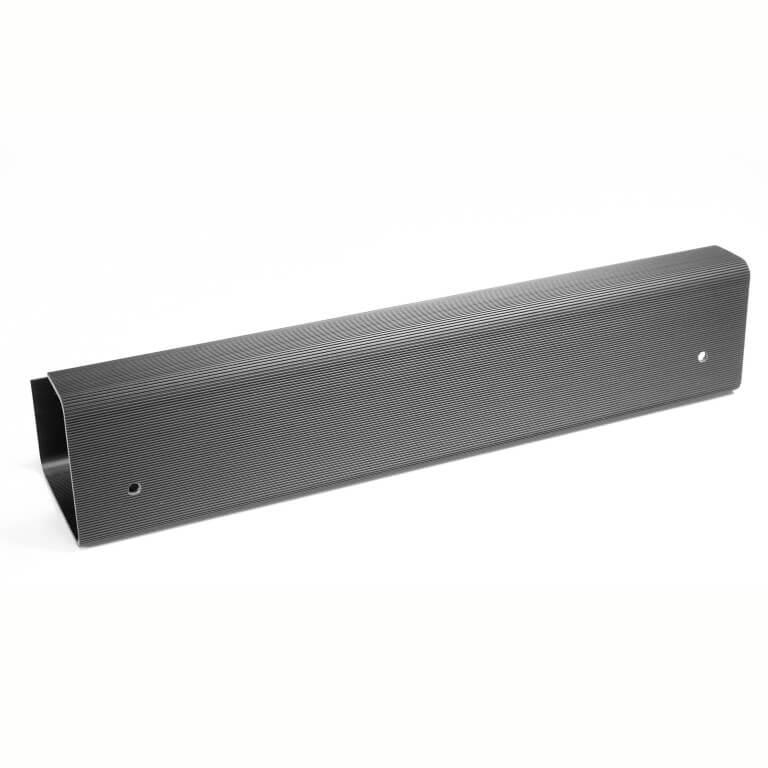 Officemate® MagnetPlus Magnetic Cable Tray in black with a ribbed texture.