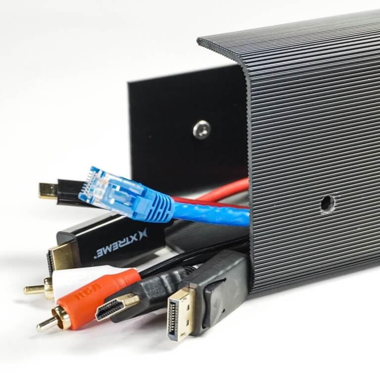 Officemate Magnetic Cable Management Bundle organizing various computer and AV cables