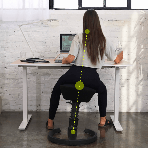 Aeris Swopper Ergonomic Office Stool with Glides