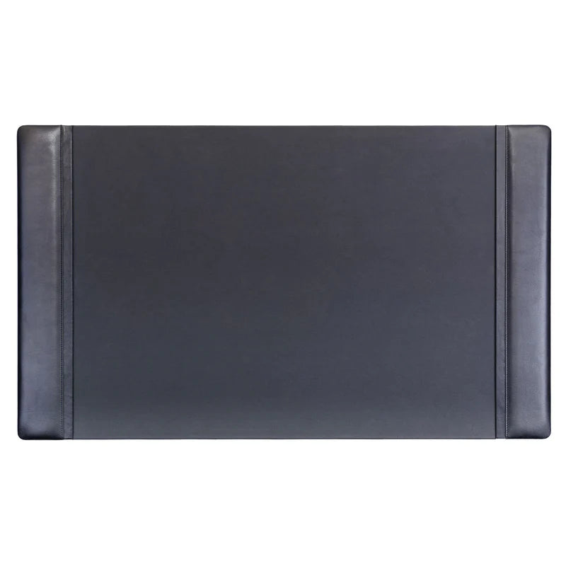 Dacasso Black Leather 34 x 20 Side-Rail Desk Pad
