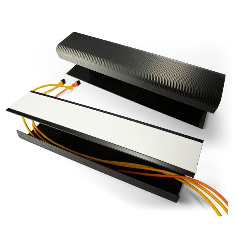 Victor® Cable Management Kit with black tray and orange cable ties