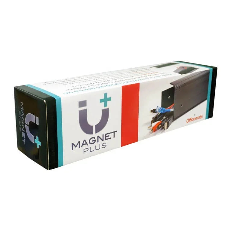 Officemate MagnetPlus Magnetic Cable Tray product packaging box.