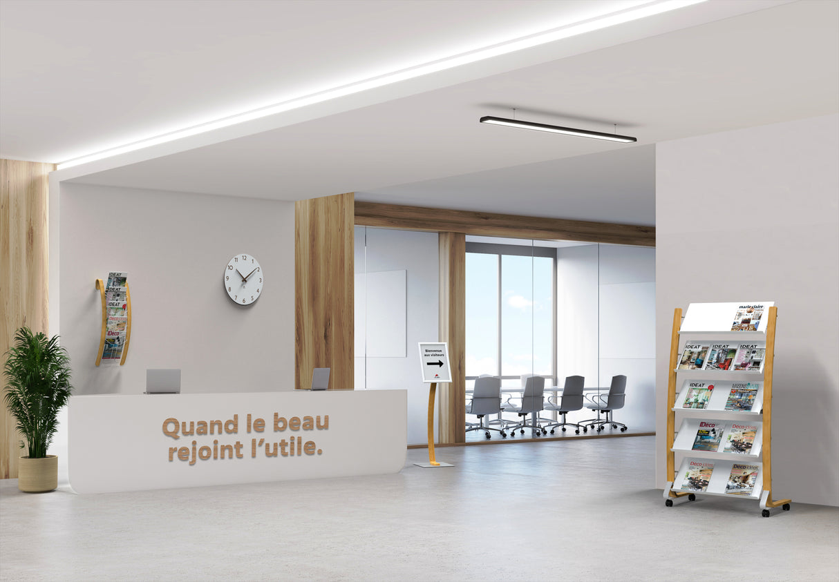Alba Large Wooden Mobile Display with 5 Shelves