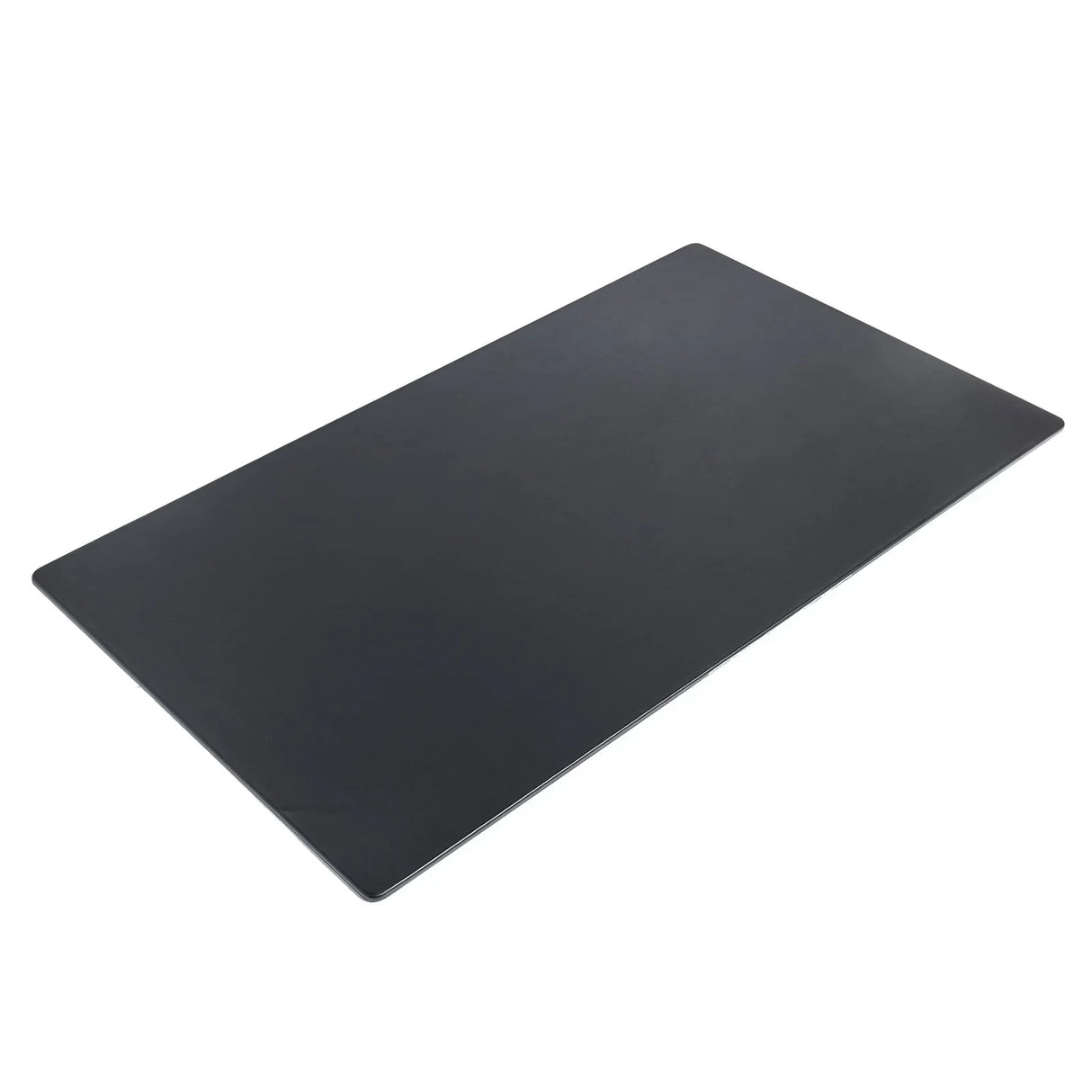 Black leather desk mat 34 x 20 inches, sleek rectangular workspace accessory