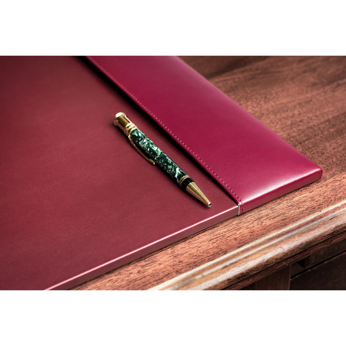 Dacasso Burgundy Bonded Leather 30" x 18" Desk Pad