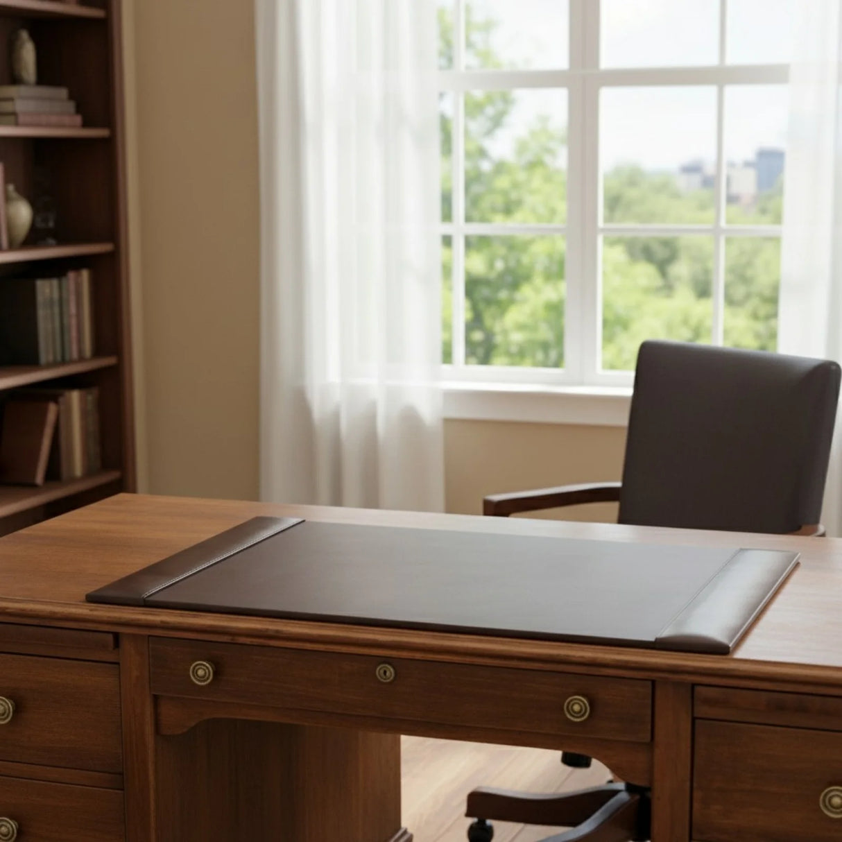 Dacasso Dark Brown Bonded Leather 30" x 18" Desk Pad