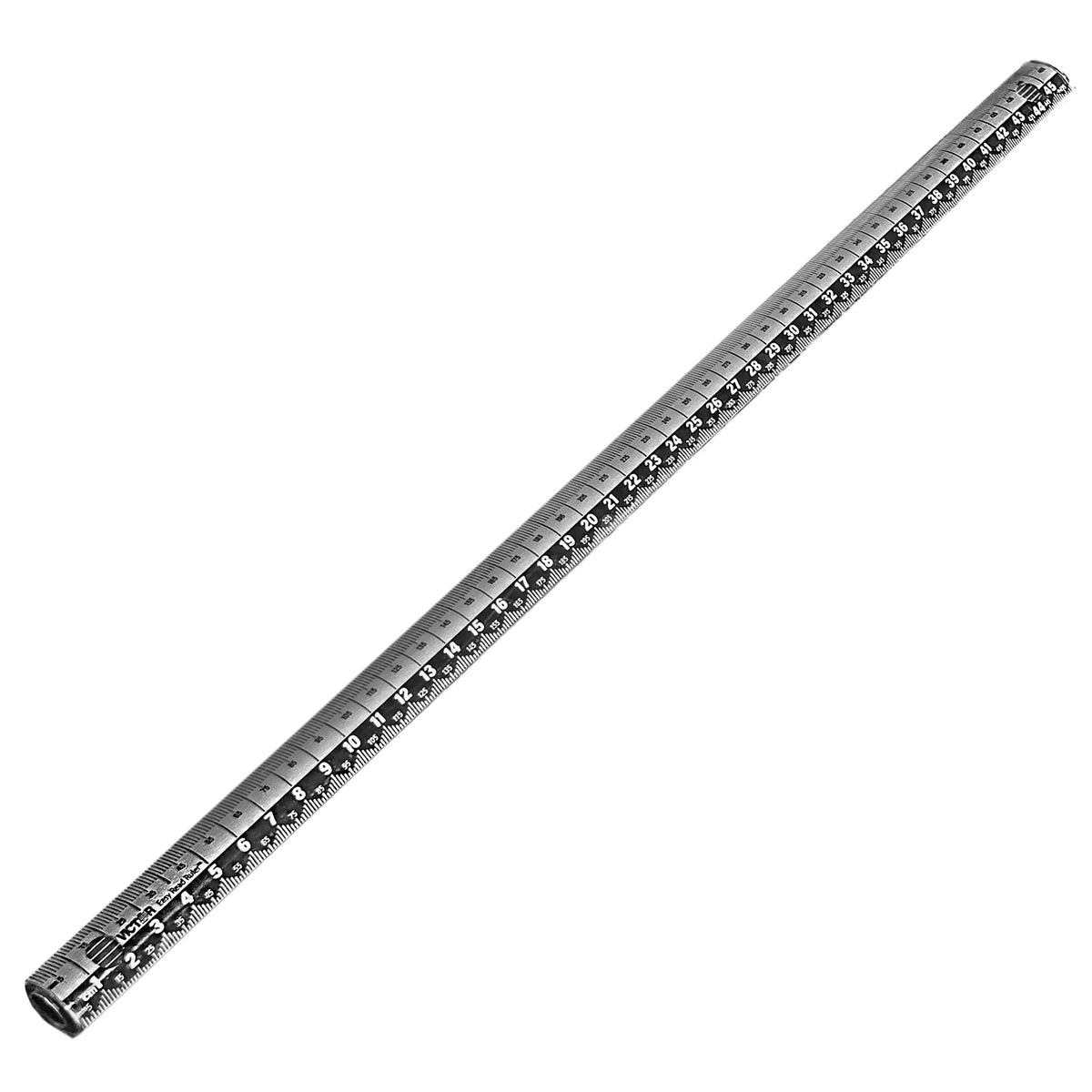 Victor® Zip Stick 18-inch magnetic ruler with precise markings on a white background