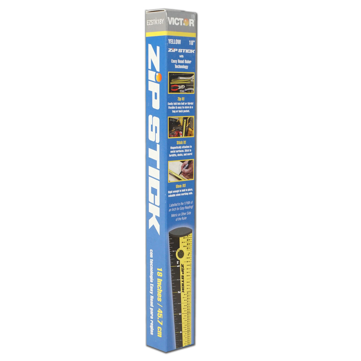 Retail box for Zip Stick on a white background.