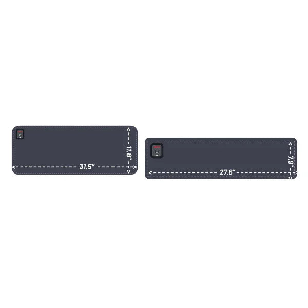 Heetz Heated Grounding Desk Pad Large and Small Models