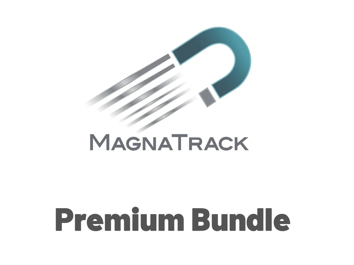 MagnaTrack logo with magnet icon and text Premium Bundle for office product package