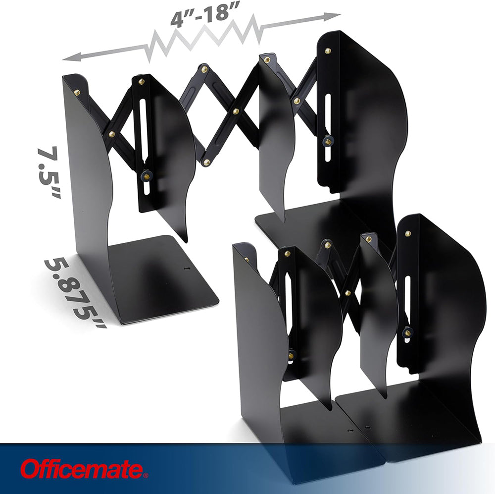 Adjustable Bookends - Black