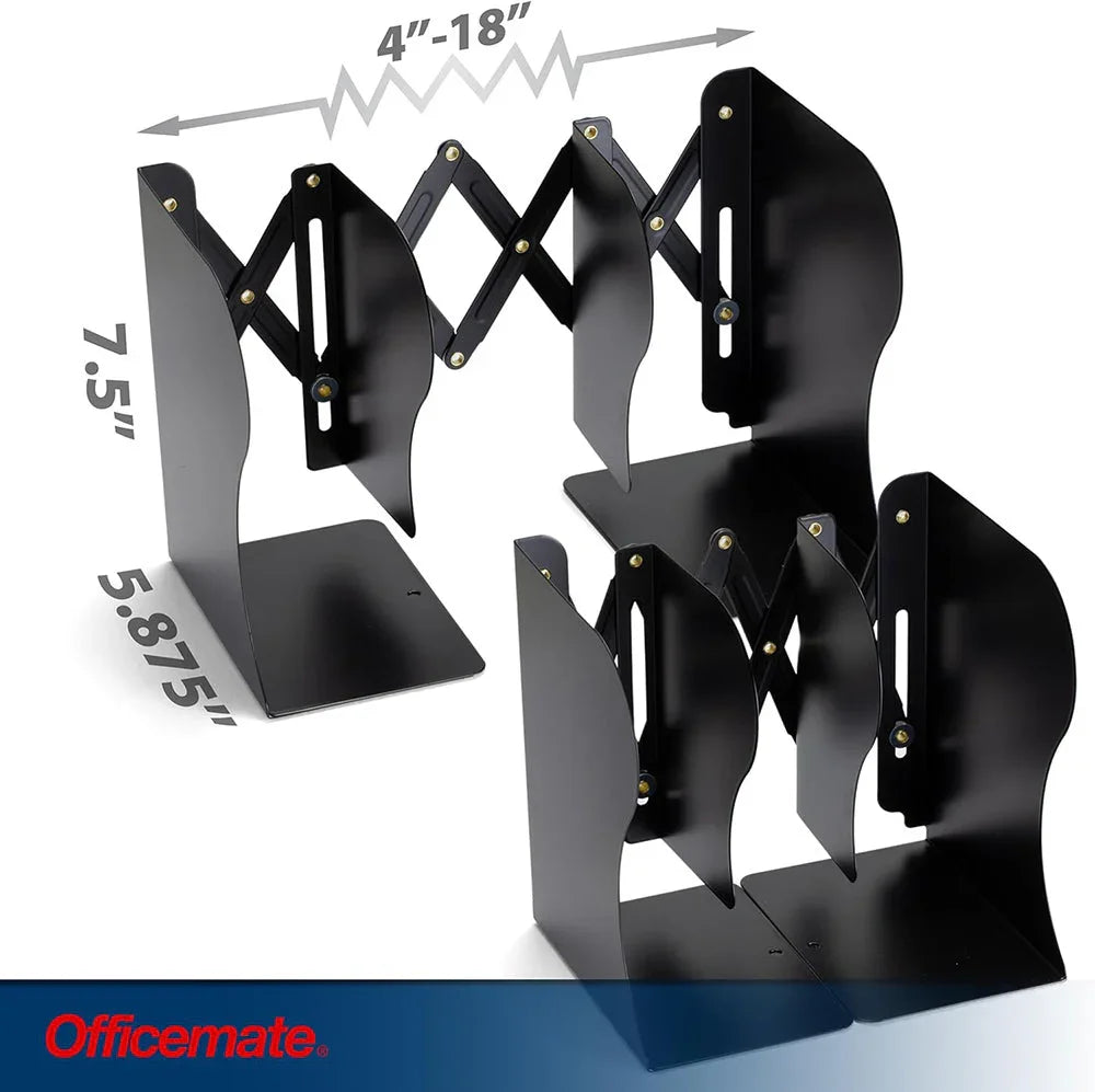 Adjustable Bookends - Black