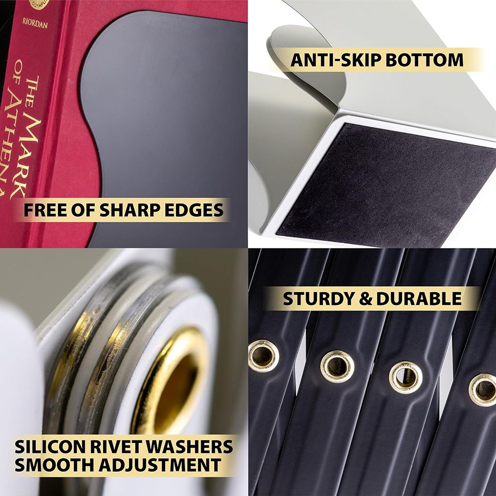 Adjustable Bookends - Black