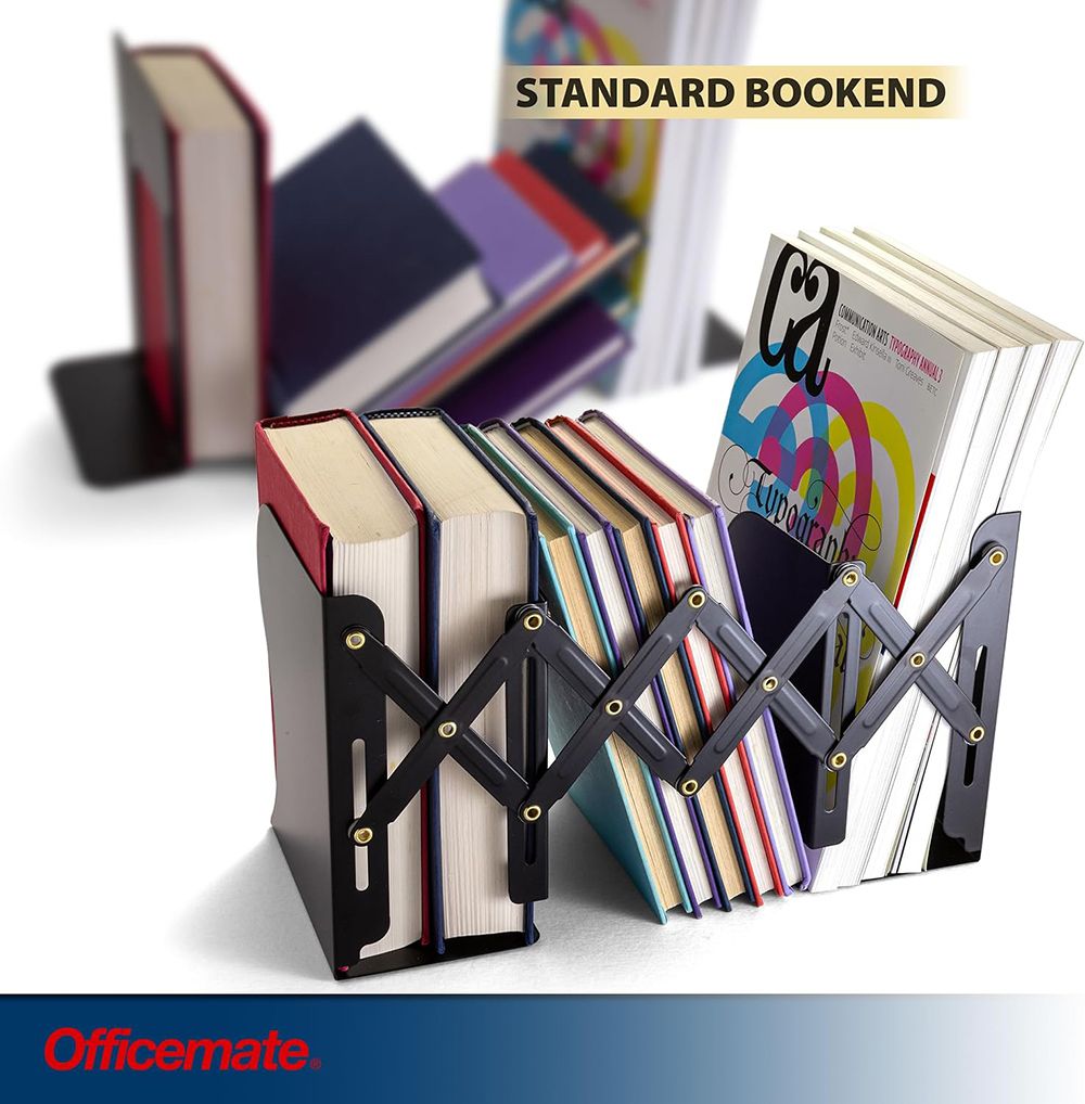 Adjustable Bookends - Black