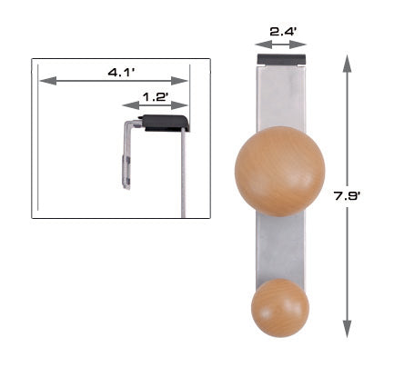 Alba Double Door Mounted Coat Peg