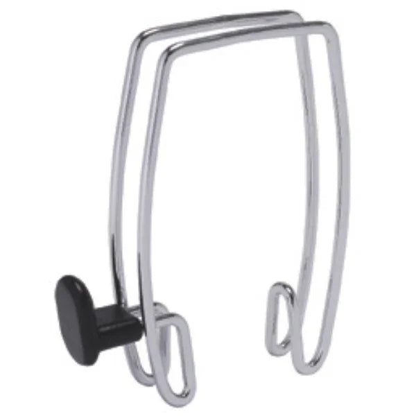 Alba double-sided chrome partition coat hook for office panels