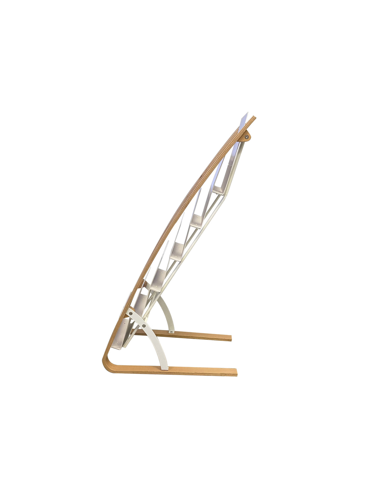 Alba Magazine Display Stand – 6-Pocket Wooden Scandinavian Brochure Rack