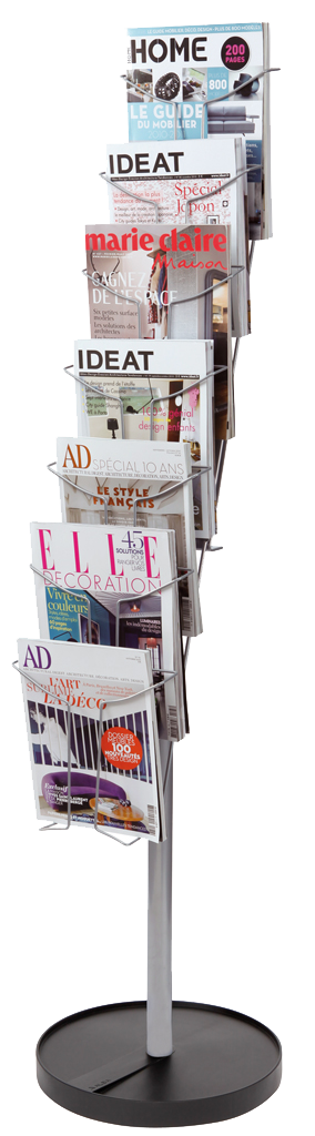 Alba Floor Standing Literature Display with 7 Compartments