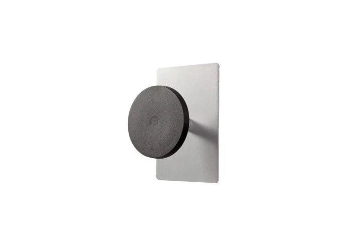 Black magnetic peg hook with rectangular base for wall or office organization