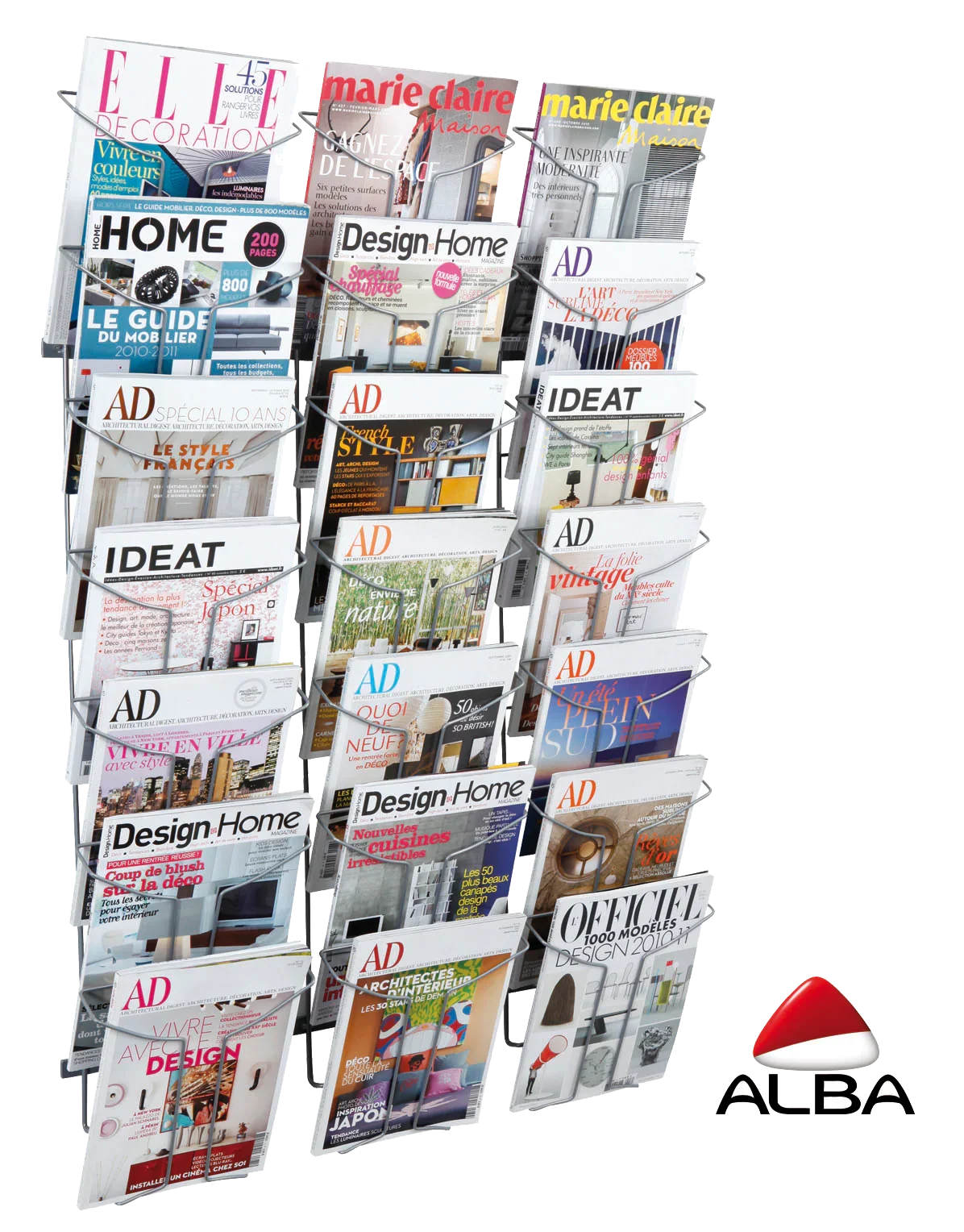 Alba Wall Mounted Literature Display with 21 Compartments