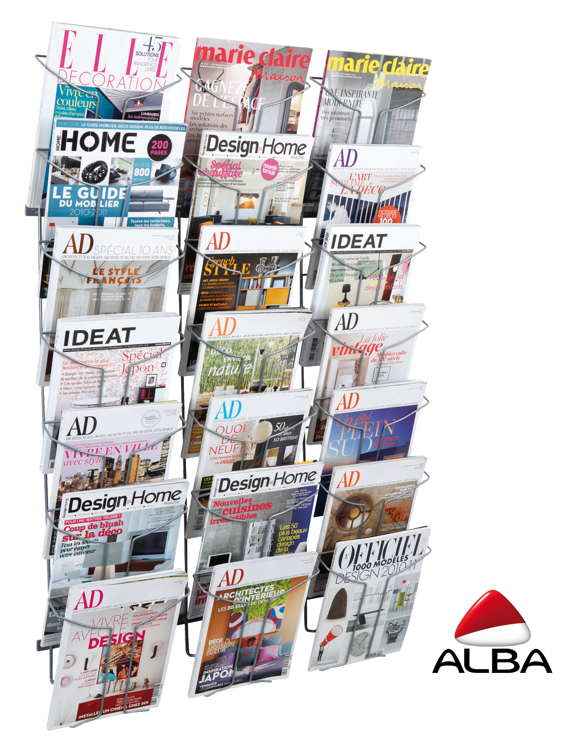 Alba Wall Mounted Literature Display with 21 Compartments