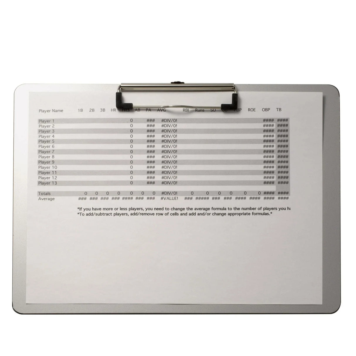 Aluminum Clipboard, Letter Size, Low profile clip