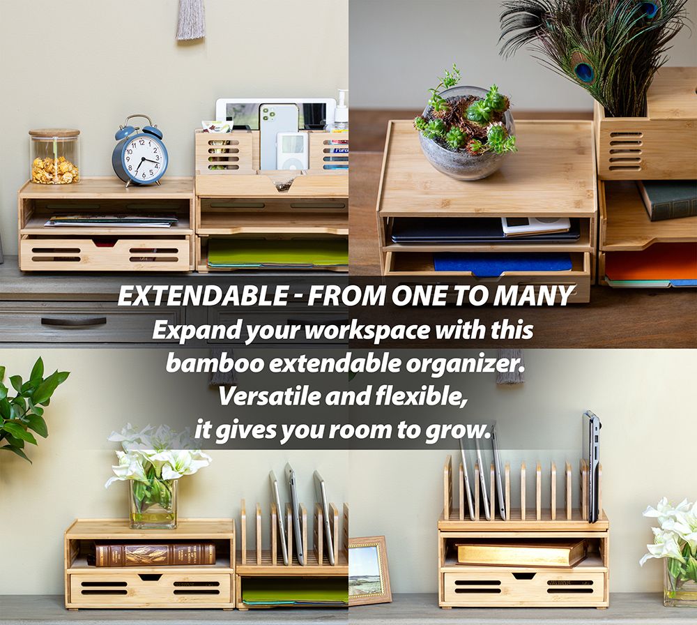 Bamboo Organizer with Drawer