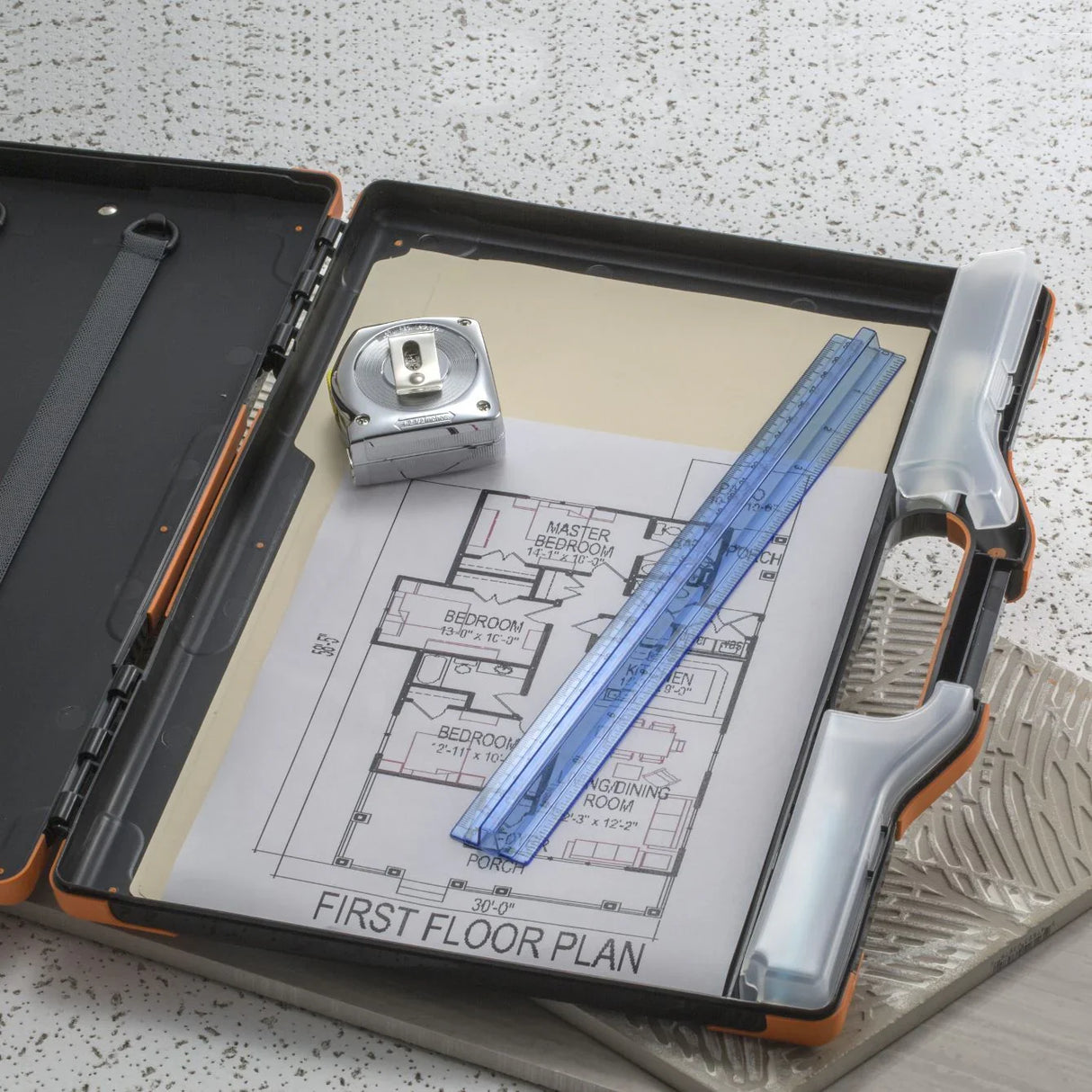 Clipboard Storage Box, Black&Orange