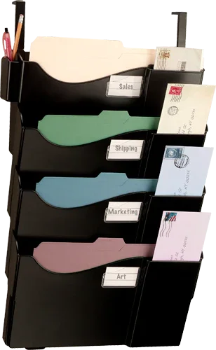 Officemate® 4-Pocket Grande Central Filing System With Partition Hangers