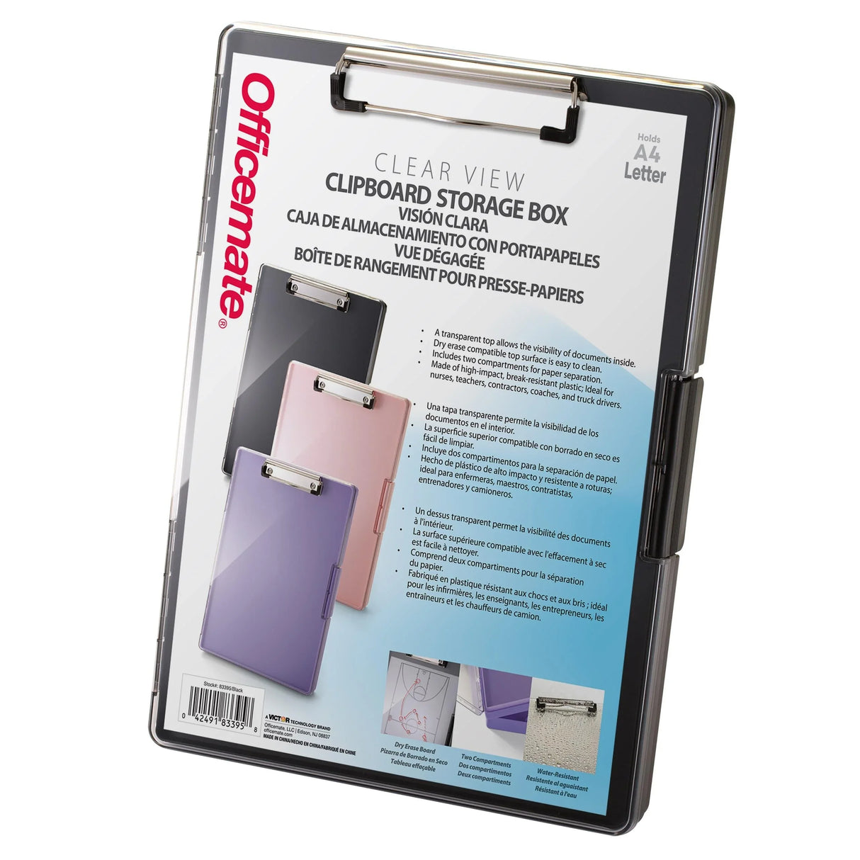 Officemate® Clipboard Storage Box - Black