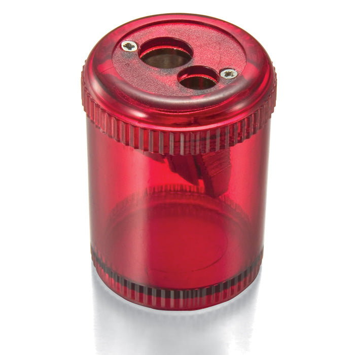 Officemate® Double Barrel Pencil and Crayon Sharpener with Metal Cutter