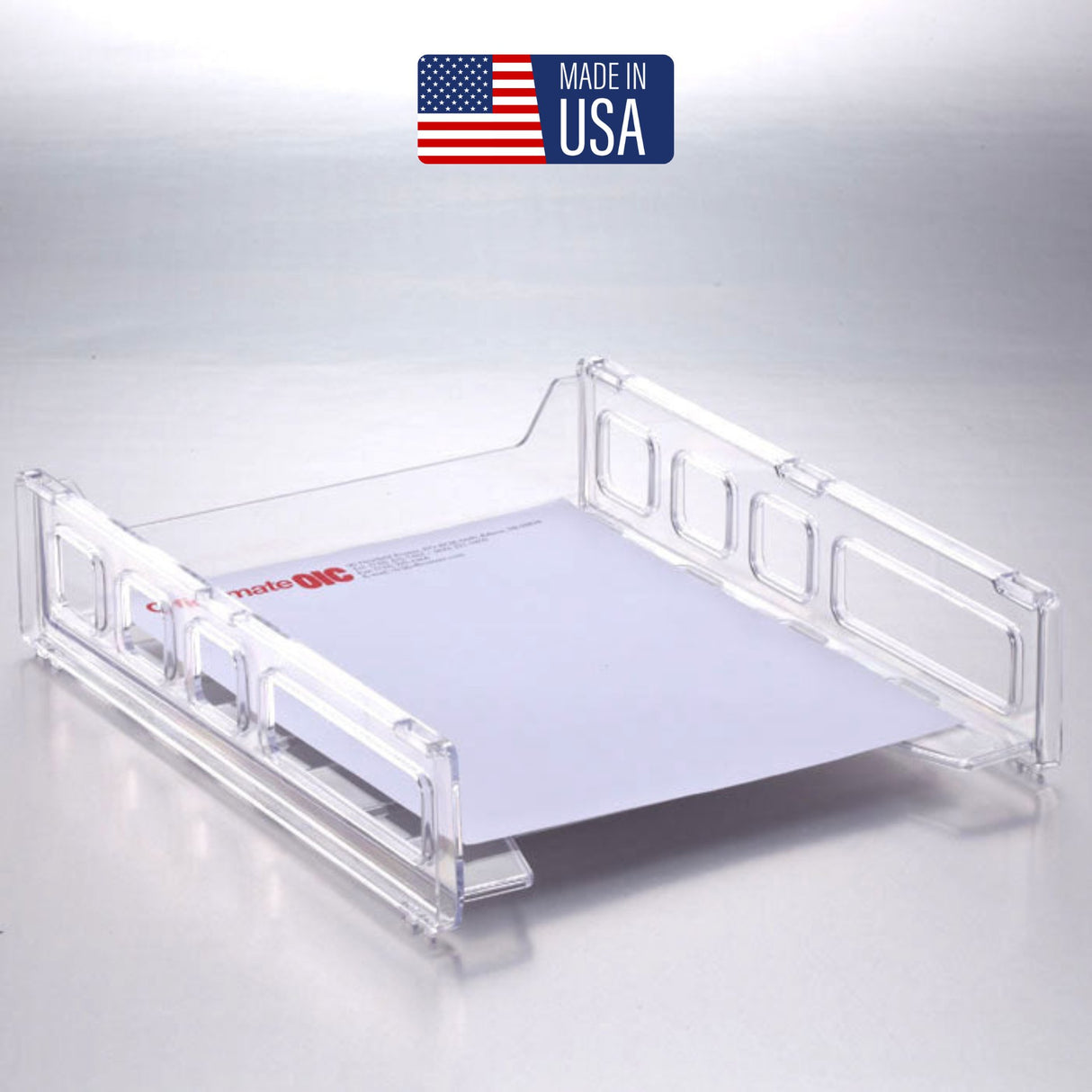 Officemate® Front Load Letter Tray - Clear