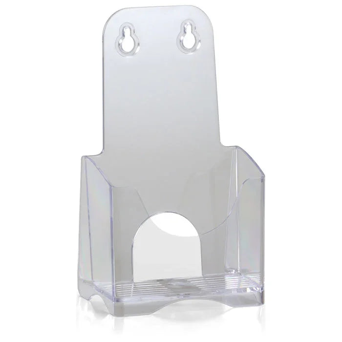 Clear acrylic wall-mounted leaflet holder for office or school organization