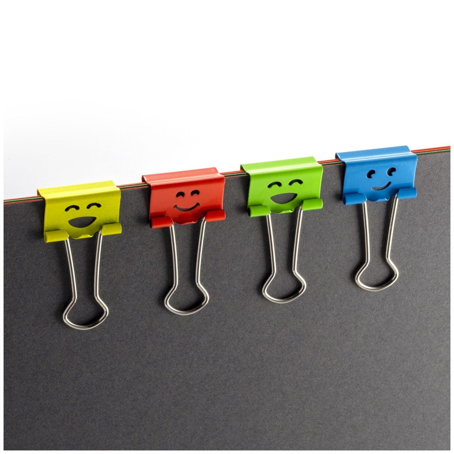 Officemate® Smiling Face Binder Clips - Small